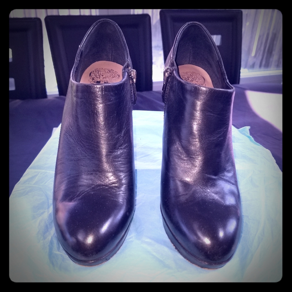 Vince Camuto Leather Bootie Heels